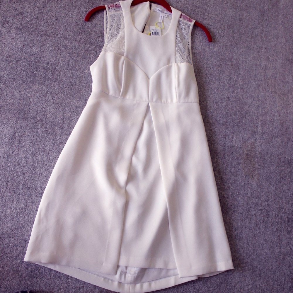 white dress with cutout back